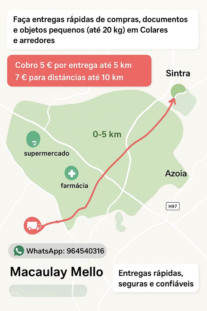 Serviços de Entregas e Recolhas em Sintra
