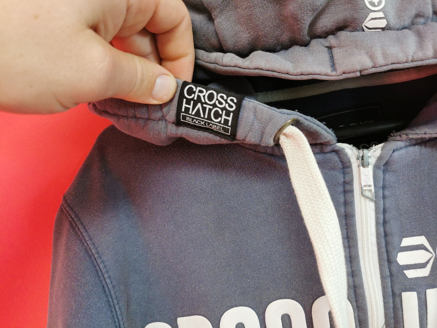 Bluza męska rozpinana z kapturem sportowa crosshatch black label M