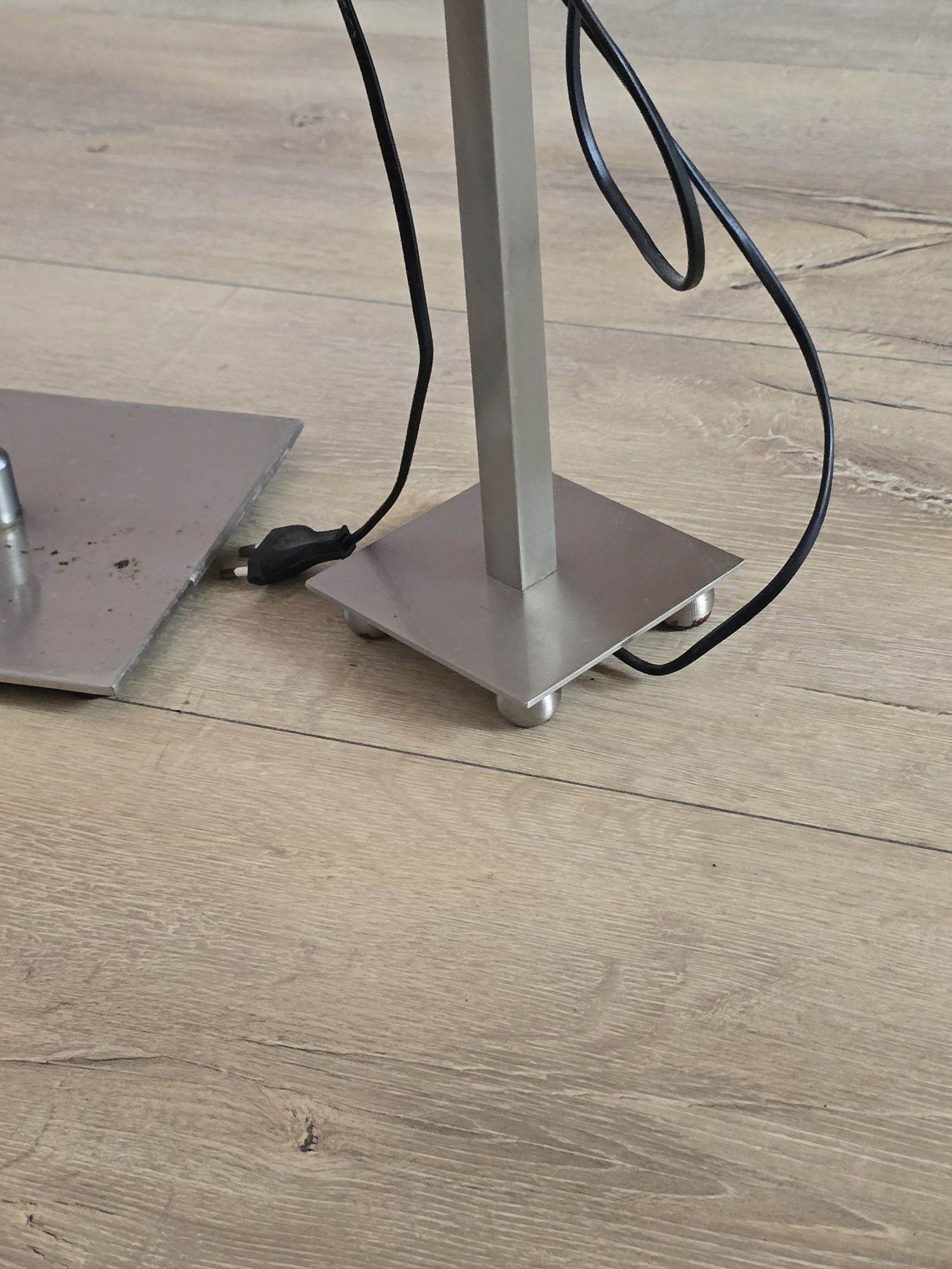 Lampa stołowa na stolik nocny kremowo granatowa 56cm