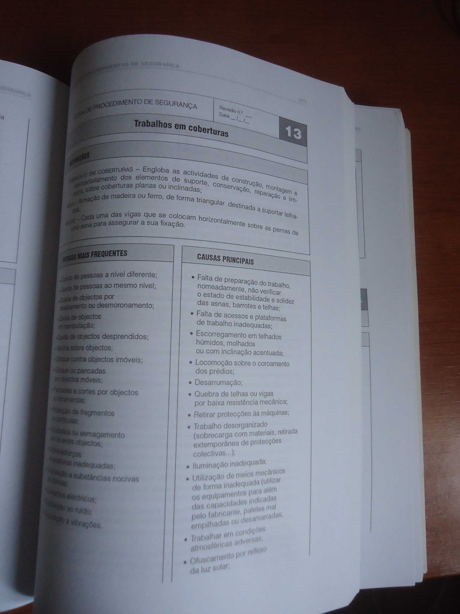 Manual de segurança – construção, conservação e restauro de edifícios