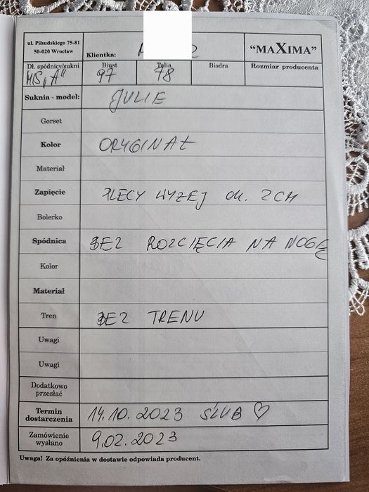 Suknia Ślubna Julie