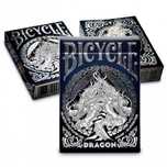 Karty Dragon White Premium BICYCLE Cartamundi pudełko,96x67 mm