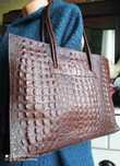 Genuine Leather torebka Italy skóra naturalna  kroko 29x40x9cm