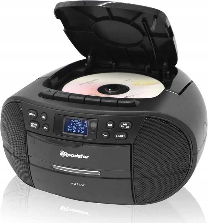 przenośny boombox RADIOODTWARZACZ DAB+ FM CD USB KASETA sprawny super
