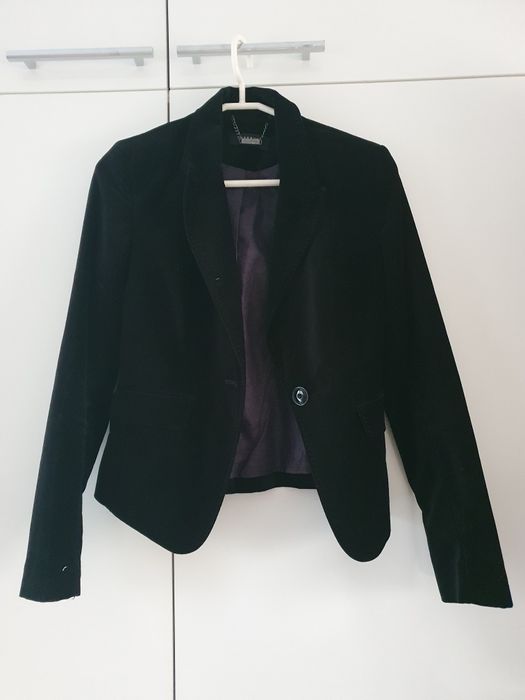 Marynarka czarna welurowa 34 RESERVED, idealny stan!