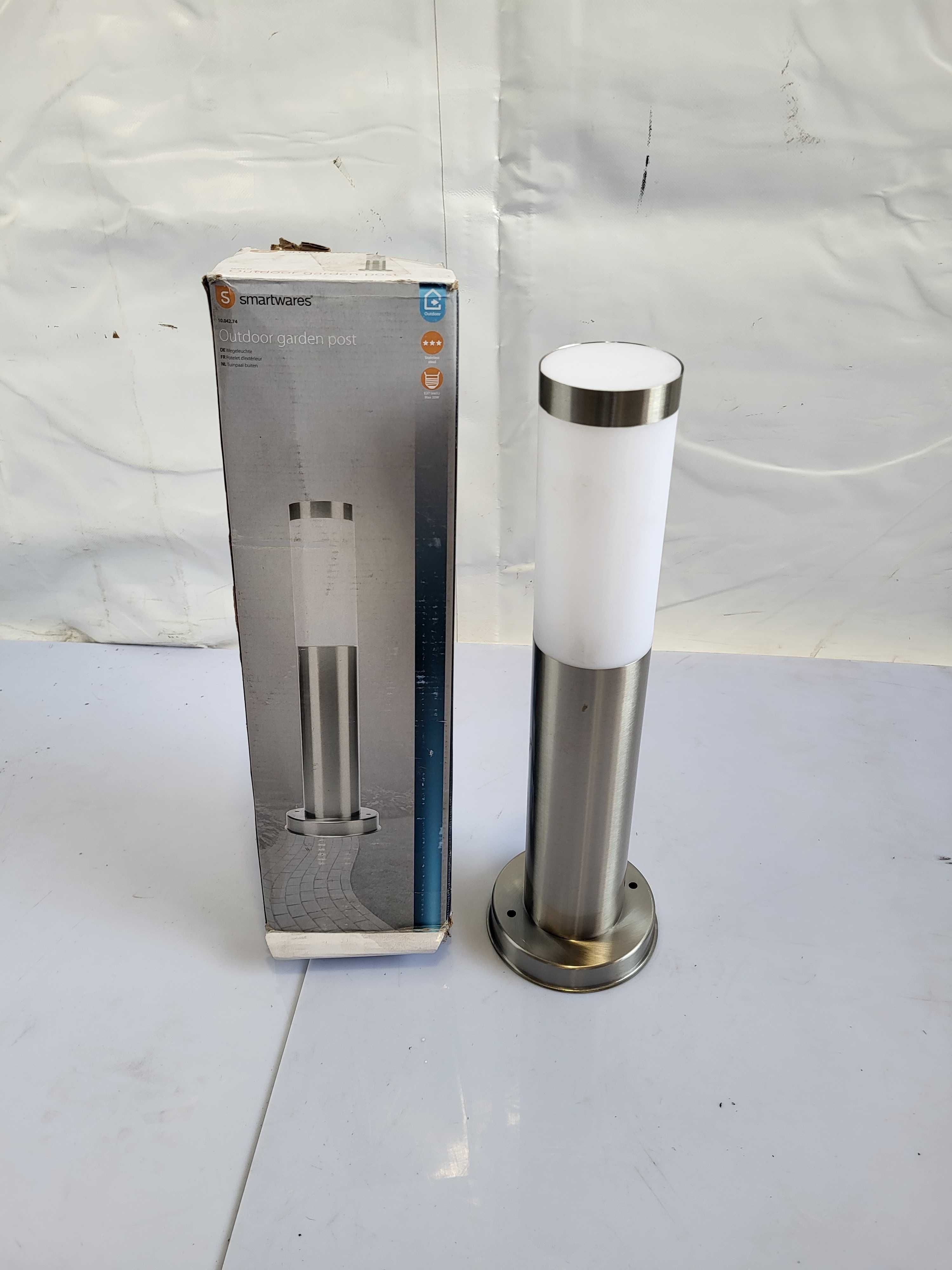 Ranex Słupek oświetleniowy do ogrodu, 20 W, chrom, 45 cm, RX1010-45
