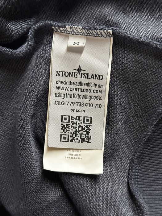 Зіп-кофта Stone Island темно-синього кольору