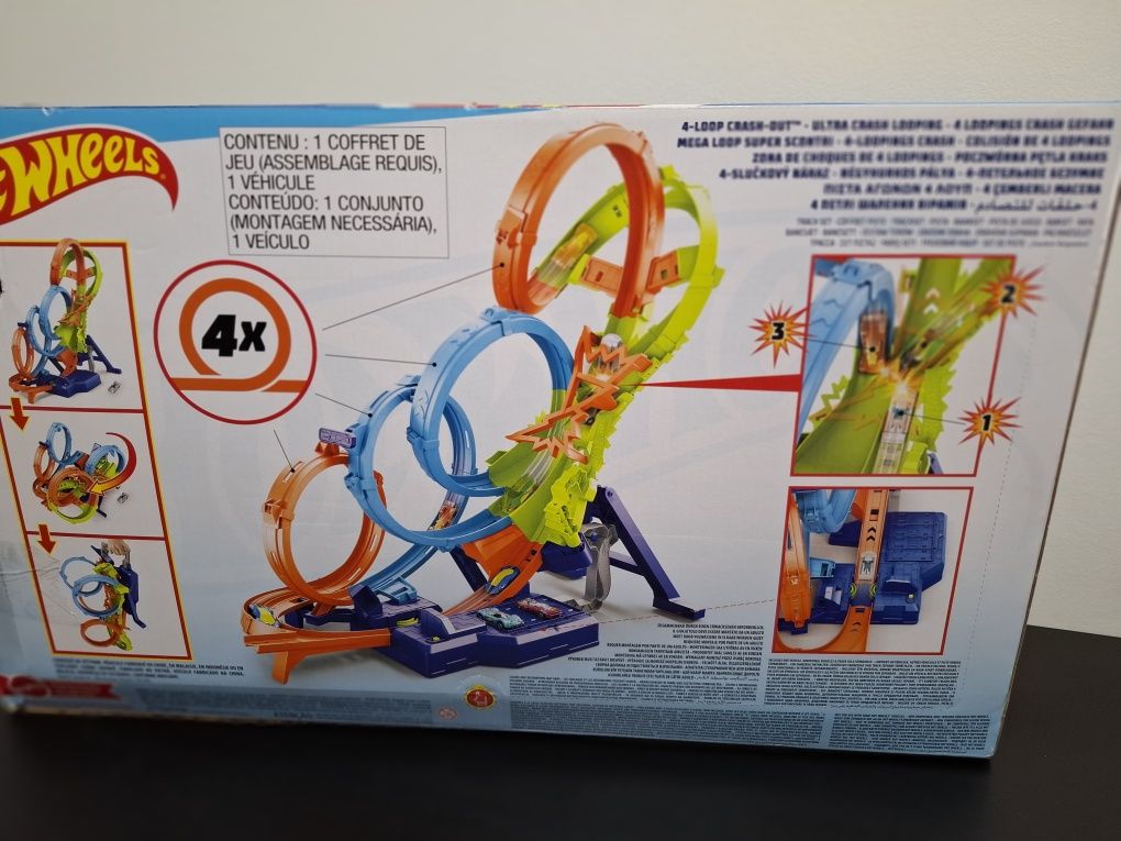 Pista Hotwheels 4-Loops Crashout