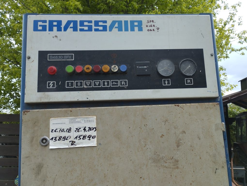 Kompresor śrubowy sprężarka grassair 17kw 2 M3 zbiornik 200l