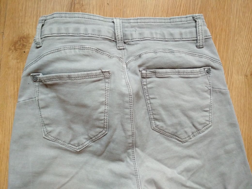 Nowe damskie szare rurki jeansy rozm S