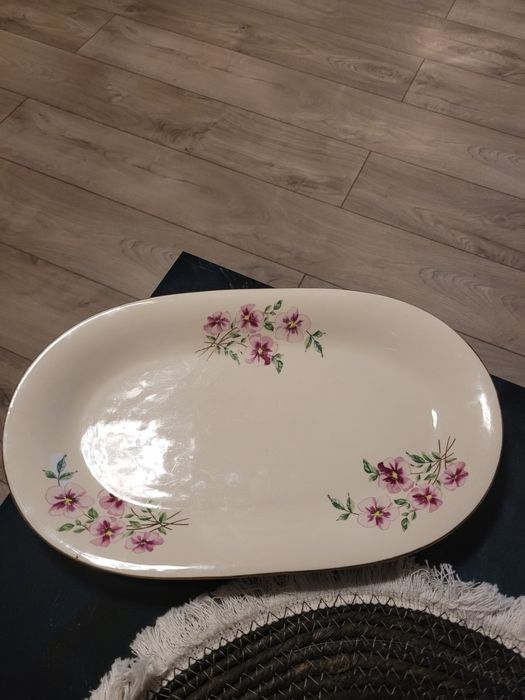 Półmiski owalne  Polska Porcelana z ubiegłego stulecia Chodzież I Wloc