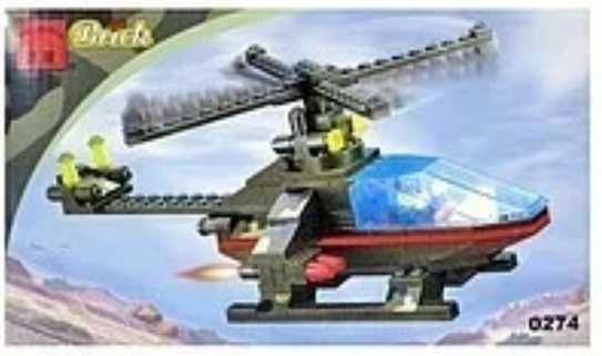 Конструктор"Brick "Военный вертолет" №0274