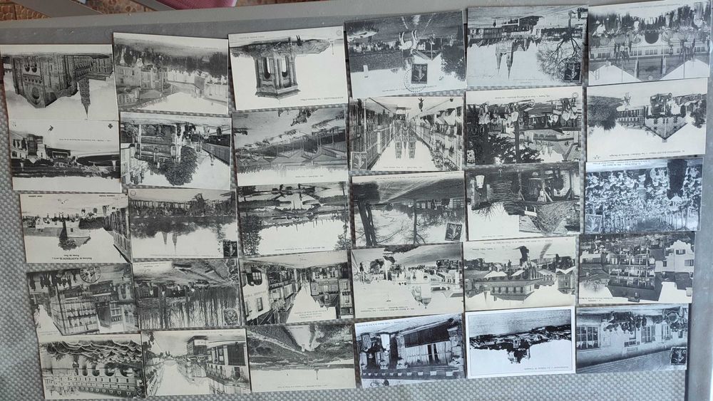 Lote 182 Reproduções de postais Franceses antigos