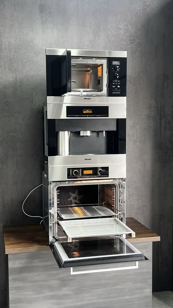 3в1 КОМПЛЕКТ духовой шкаф Miele H5461B кофемашина CVA5060 СВЧ M8160