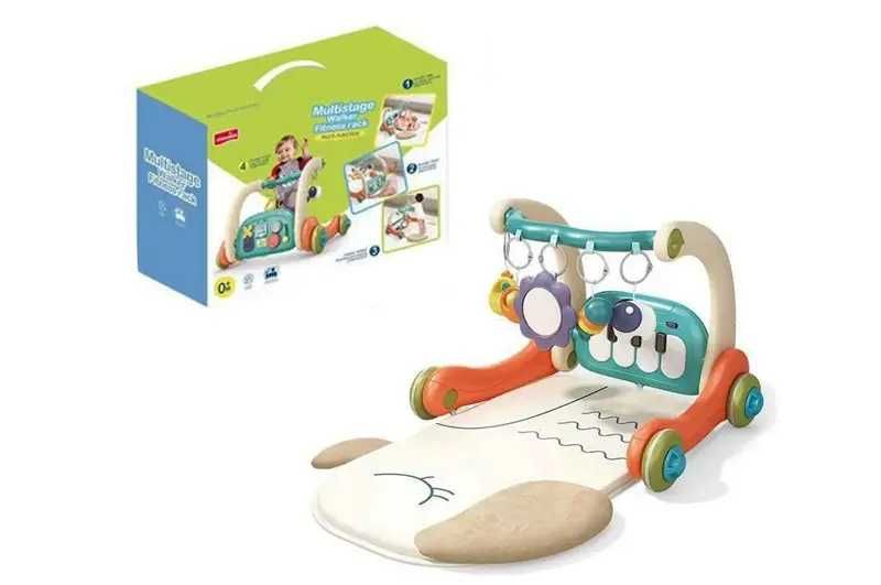 Каталка ходунки, ігровий центр Перші кроки 6660 3 в 1 з килимком