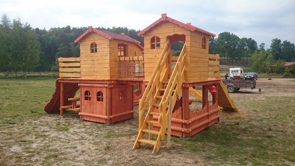 plac zabaw domek balkon ślizg ławeczki piaskownica montaż cały kraj