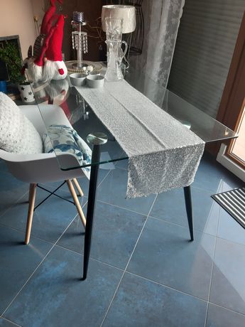 Stół szklany modern design 80x140 loft jak Agata meble Kler Brw nowocz