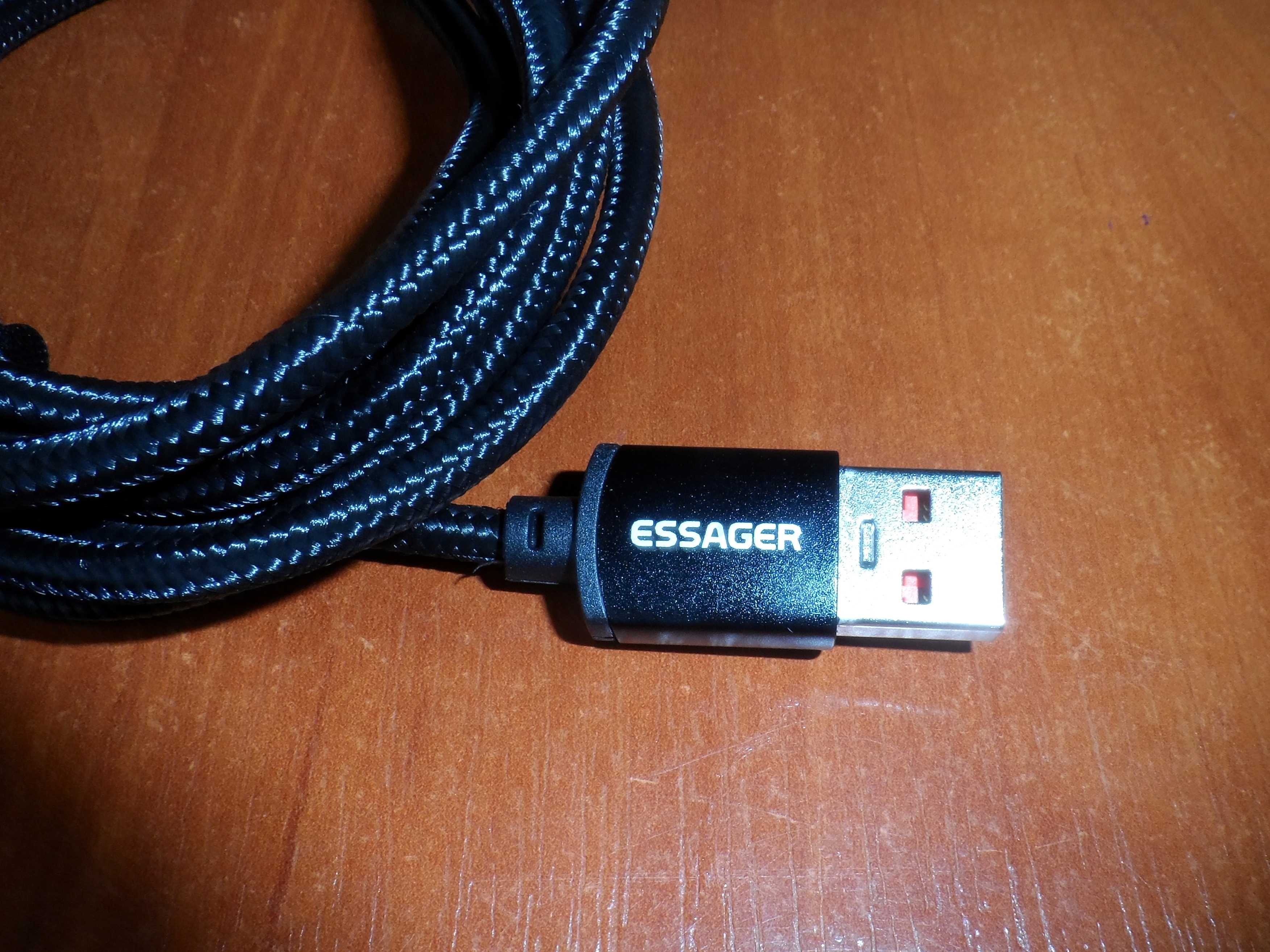 Кабель зарядний Essager USB - Type-C 100W 7A USB A - USB