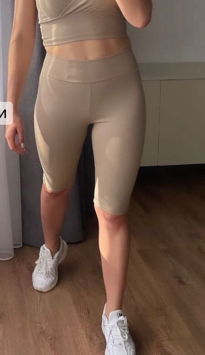 Велосипедки в рубчик бежеві розмір М