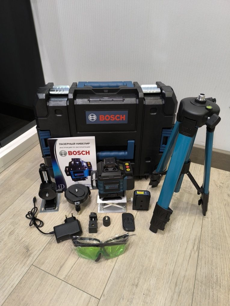 Лазерный уровень, BOSCH 4d, 16 линий+ штатив 100см
