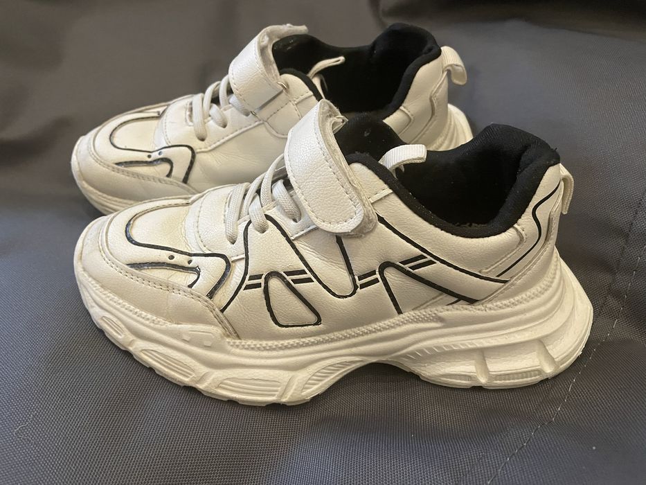 Кроссовки кросівки  білі унісекс екошкіра 20.5 см