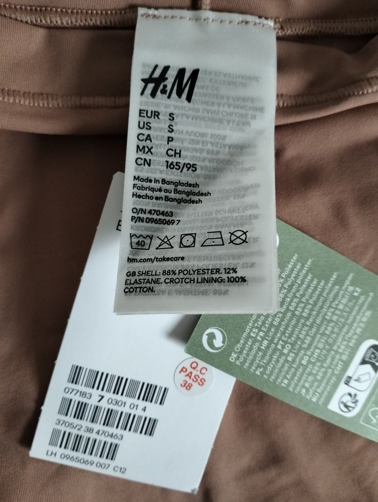 H&M mama getry, spodenki cieliste, rozciągliwe jak rajtki, r. S/36