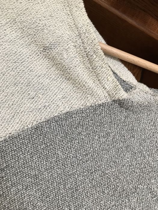 Długi sweter, tunika z łączonych materialów