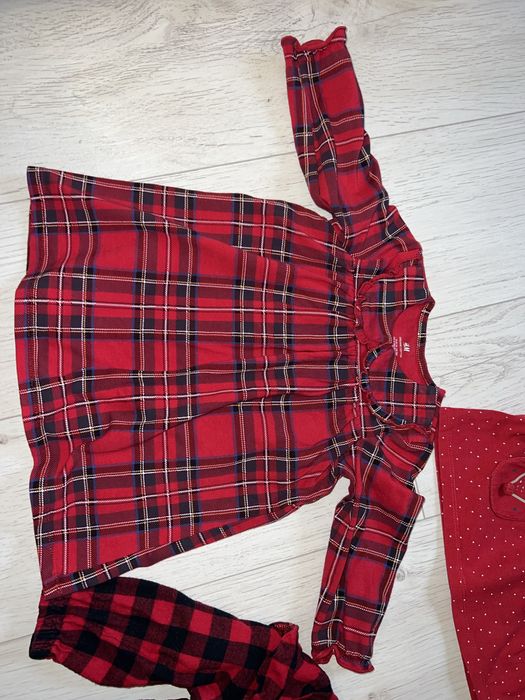 Плаття новорічне 6 місяців до 2-х років в клітинку