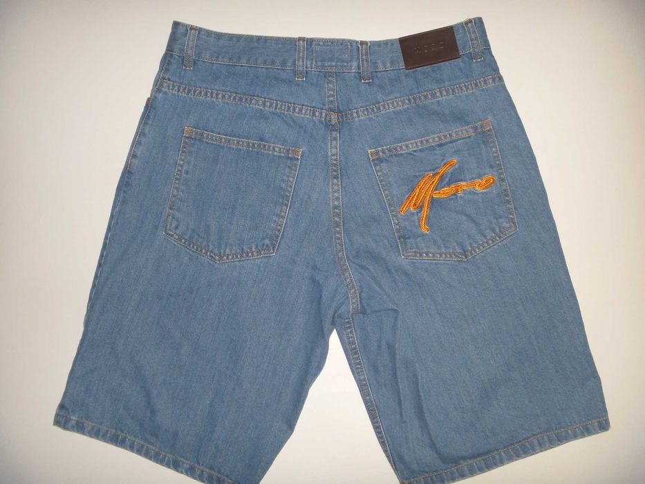 Szorty Vintage MORO Baggy Retro Hiphop Jorty Mass Denim Y2k Chino L 34