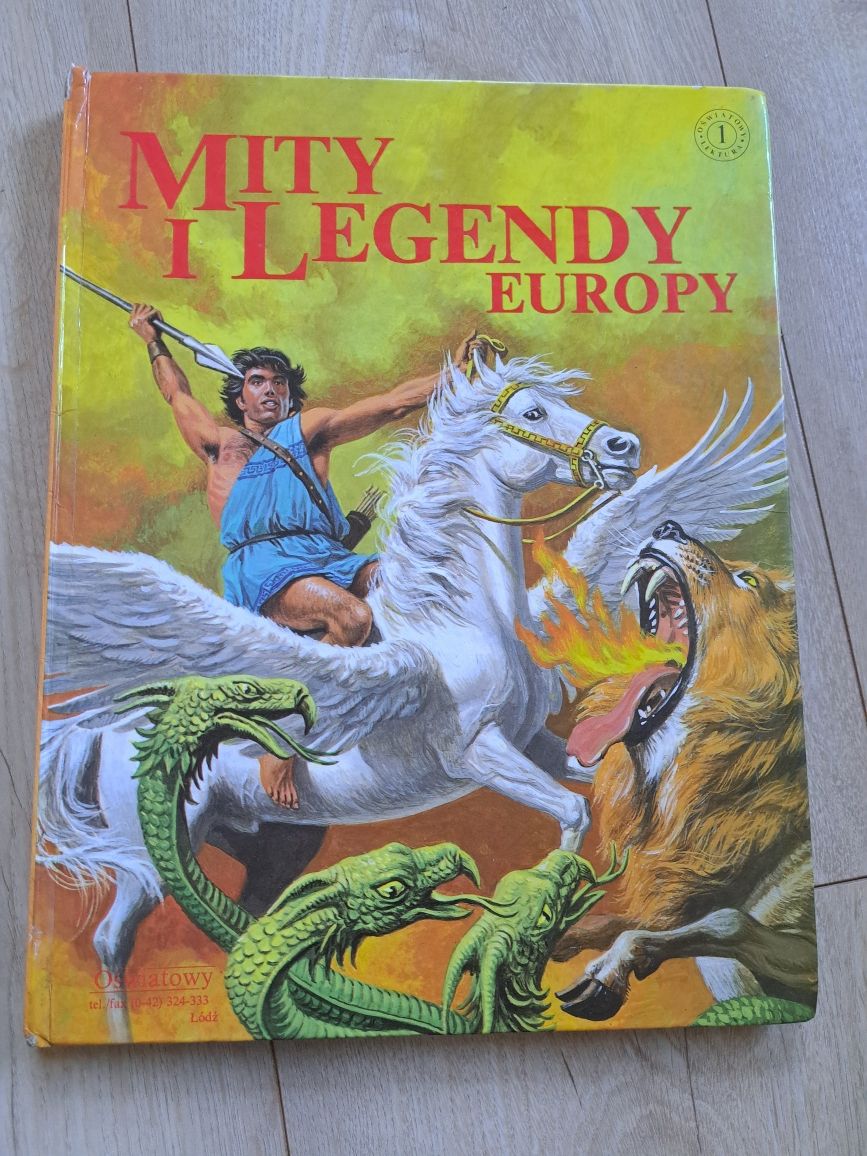 Mity i legendy Europy, książka twarda oprawa.