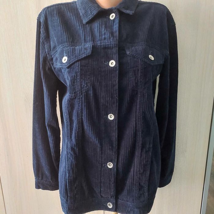 Пиджак вельвет  курточка  синий Stradivarius