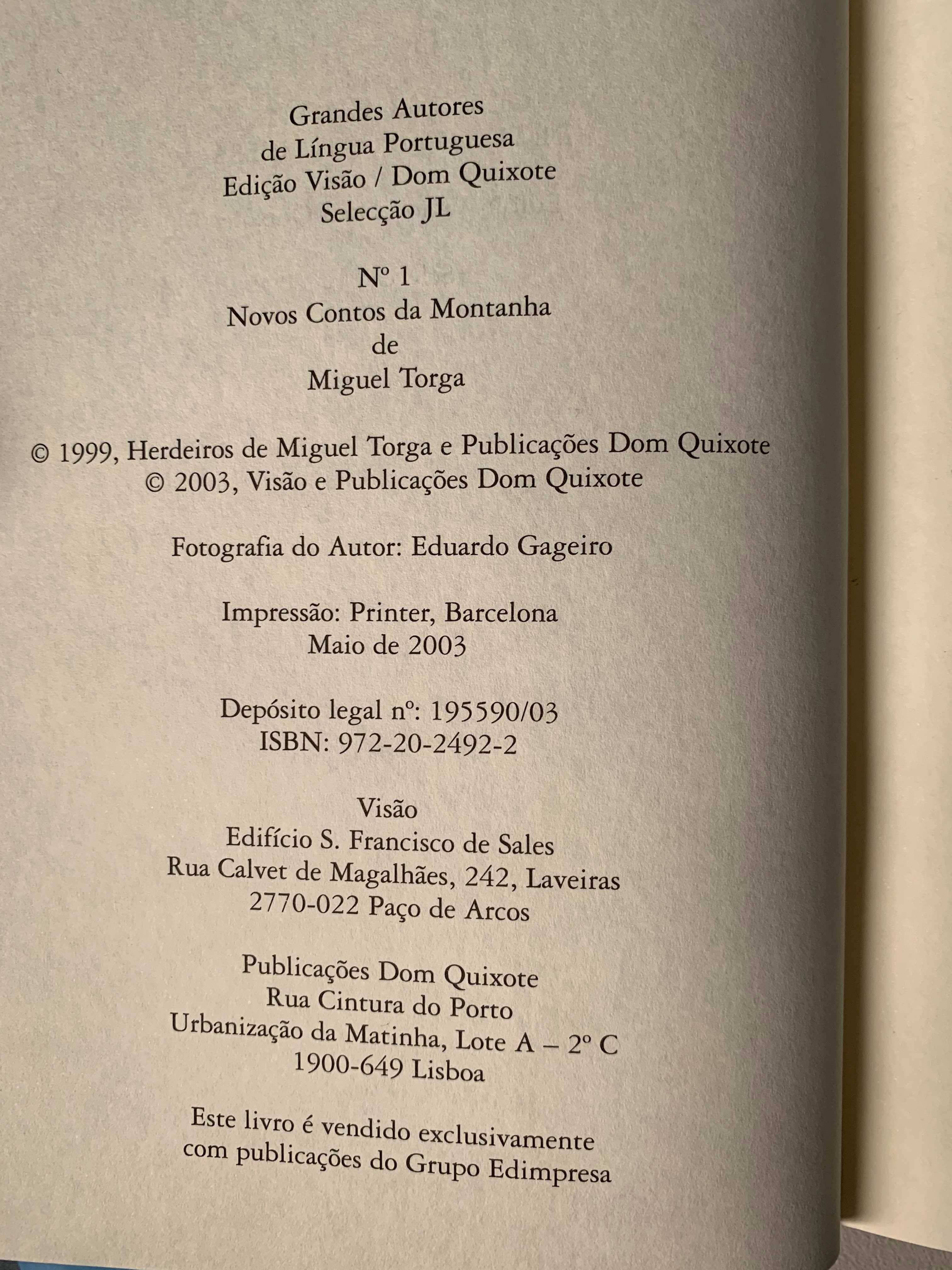 Novos Contos da Montanha, de Miguel Torga