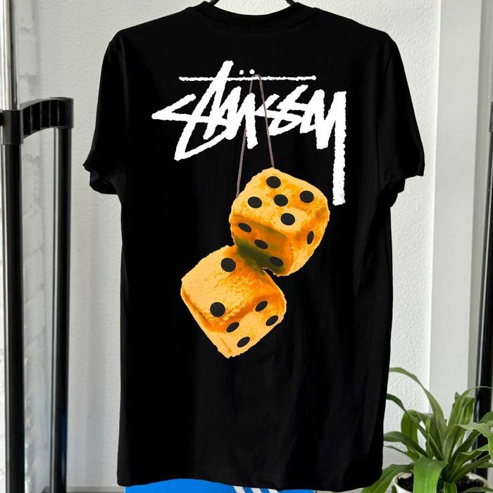 Новая футболка Stussy / Fuzzy Yellow / ХС С М Л ХЛ / Черная / Стусси