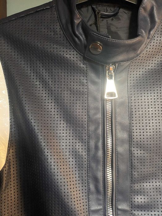 Kurtka męska eko-skóra S, M granat