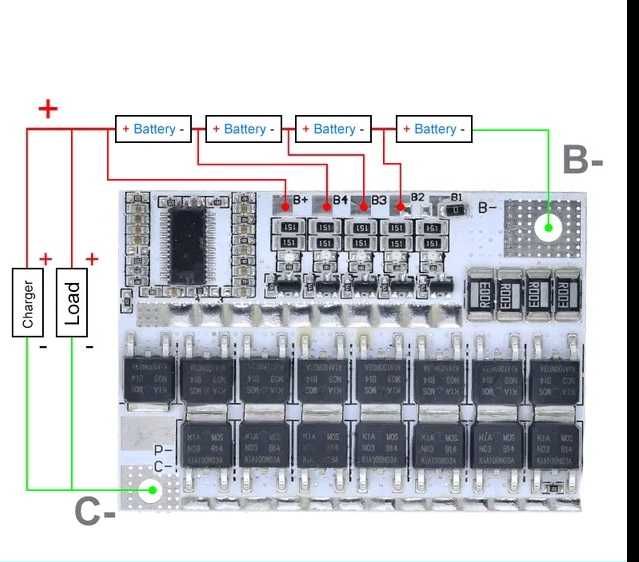 Плата захисту акумулятора BMS для Li-Ion з балансуванням 4S 16,8V 100A