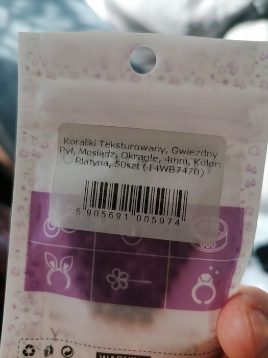 50 sztuk koraliki teksturowane 4mm