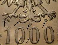 double die - 1000 zł złotych 1982 Jan Paweł II