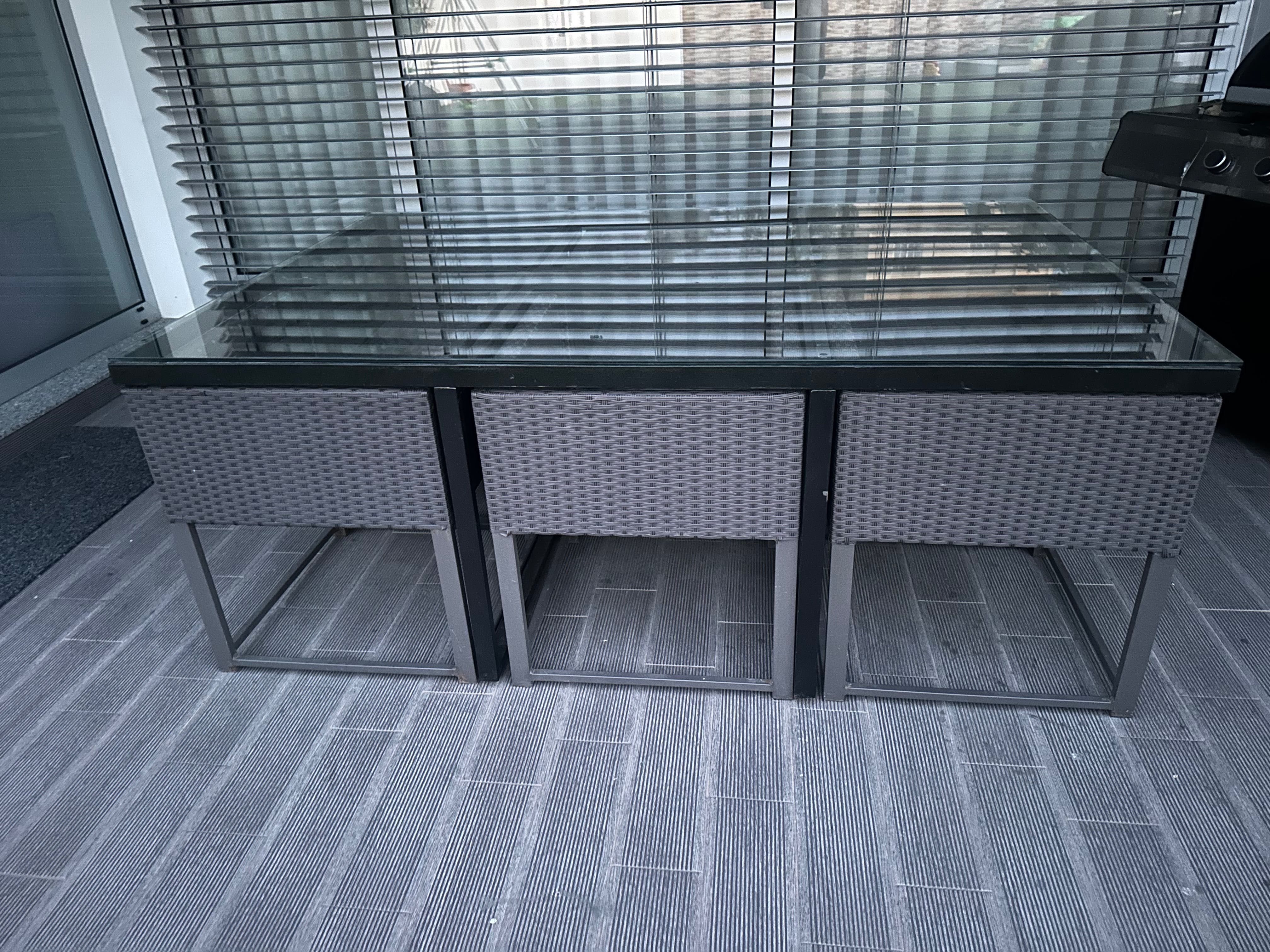 Mesa de jardim 186 x 122 de 8 pessoas