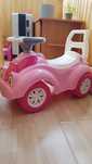 Дитяча рожева машина Barbie для дівчинки (толокар, біговел)