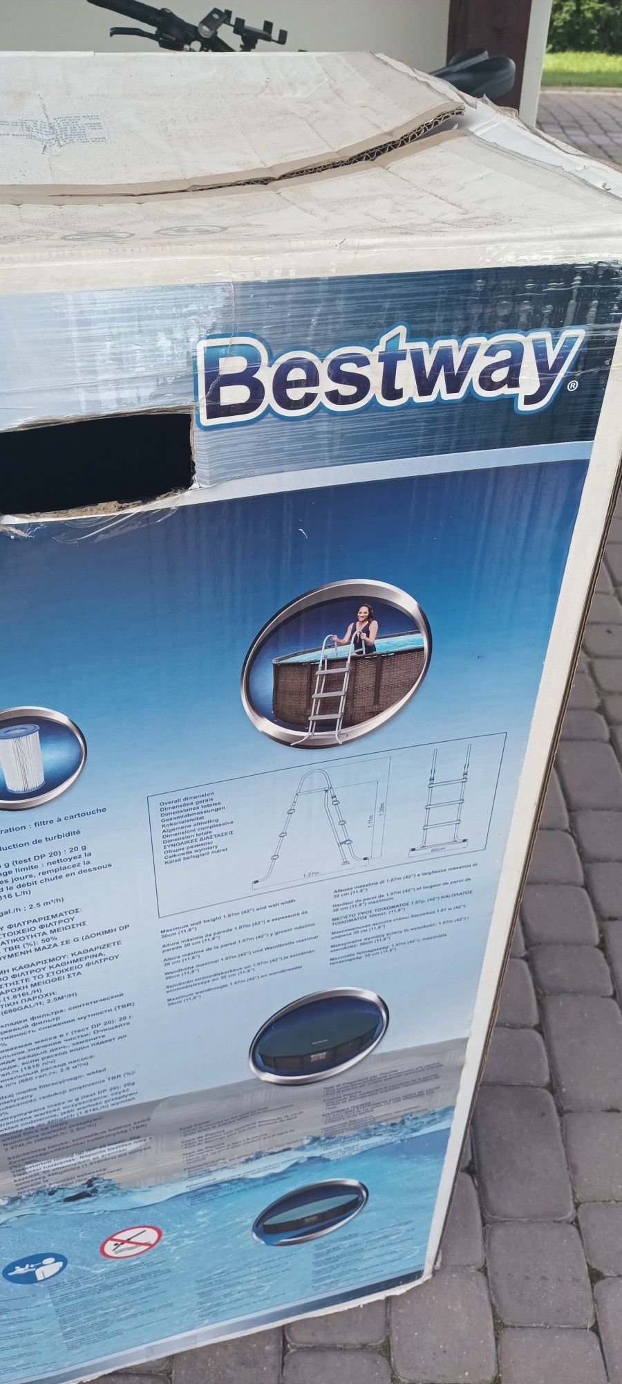 Basen ogrodowy Bestway + pompa piaskowa
