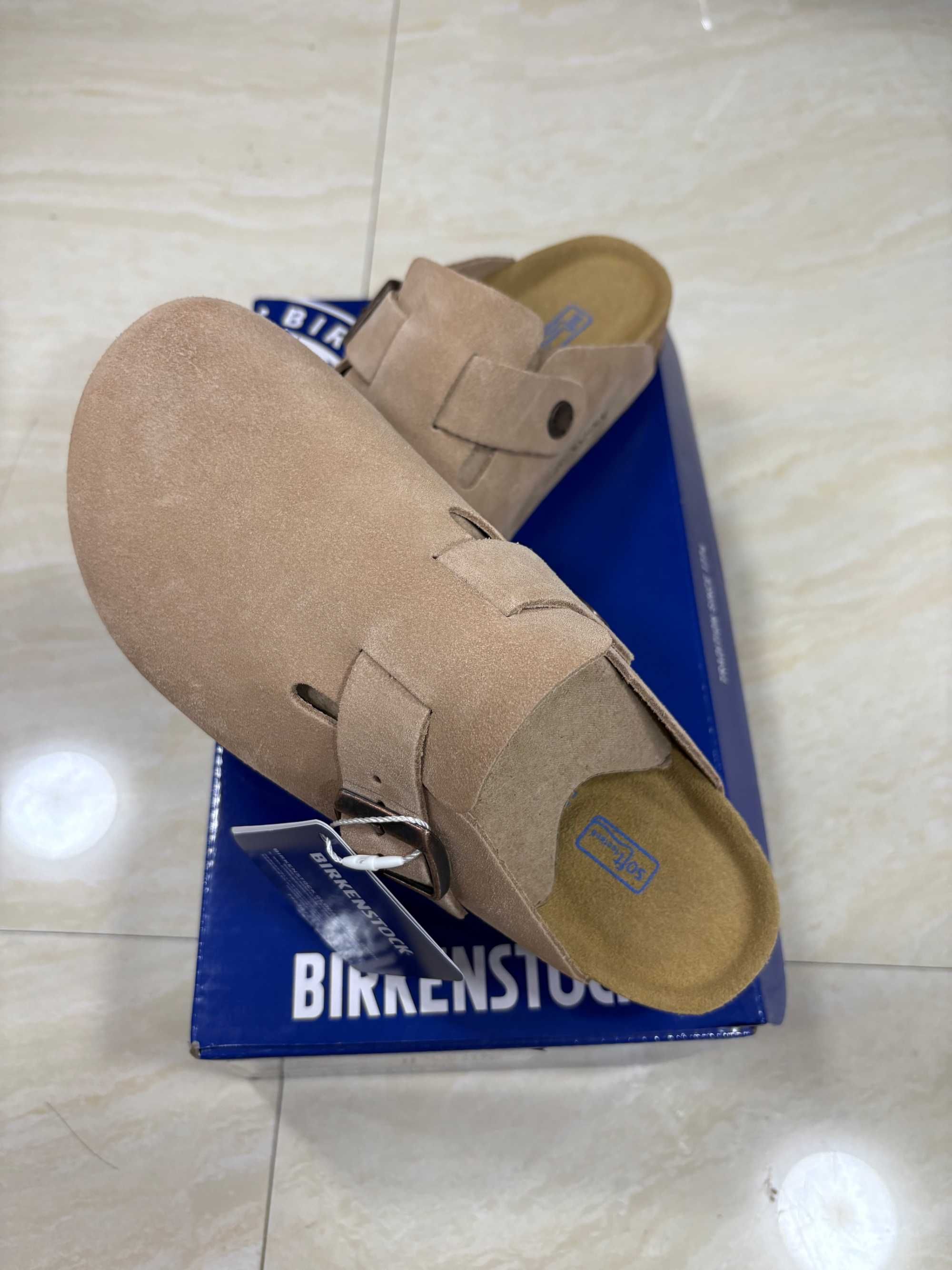 "Buty damskie i męskie" Klapki Birkenstock Brązowy r.38