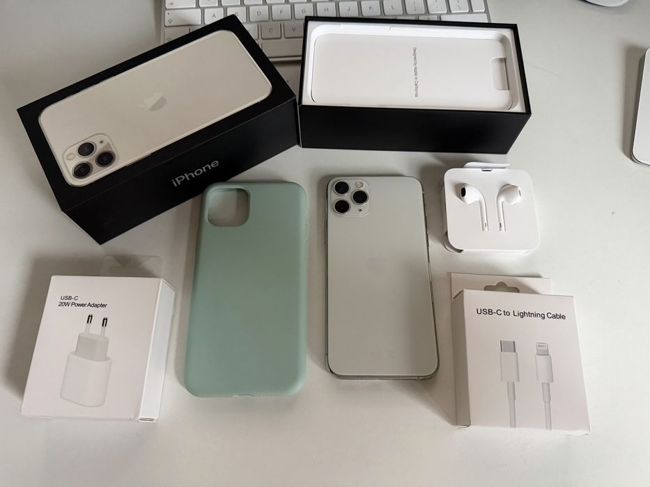 iPhone 11 Pro 256gb Silver Stan Idealny Bateria 94% od nowości