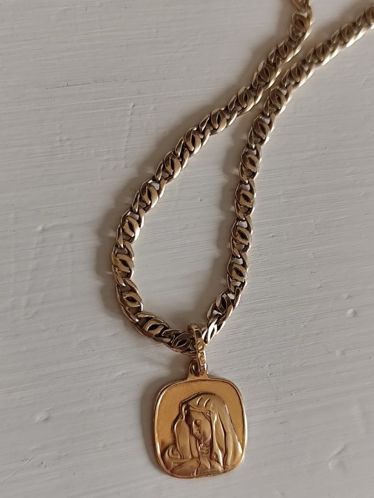 Złoty łańcuszek 585 14 karat z zawieszką
