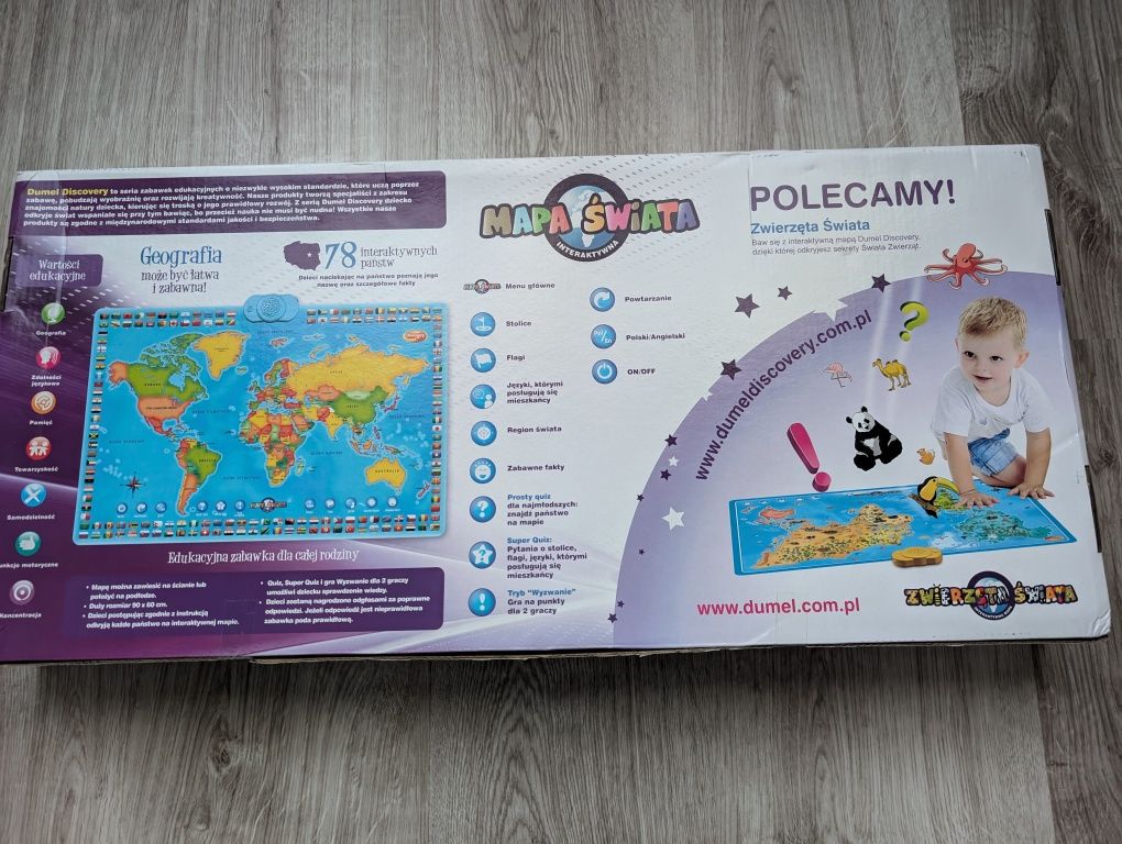Mapa świata, dumel, gra interaktywna. Nowa