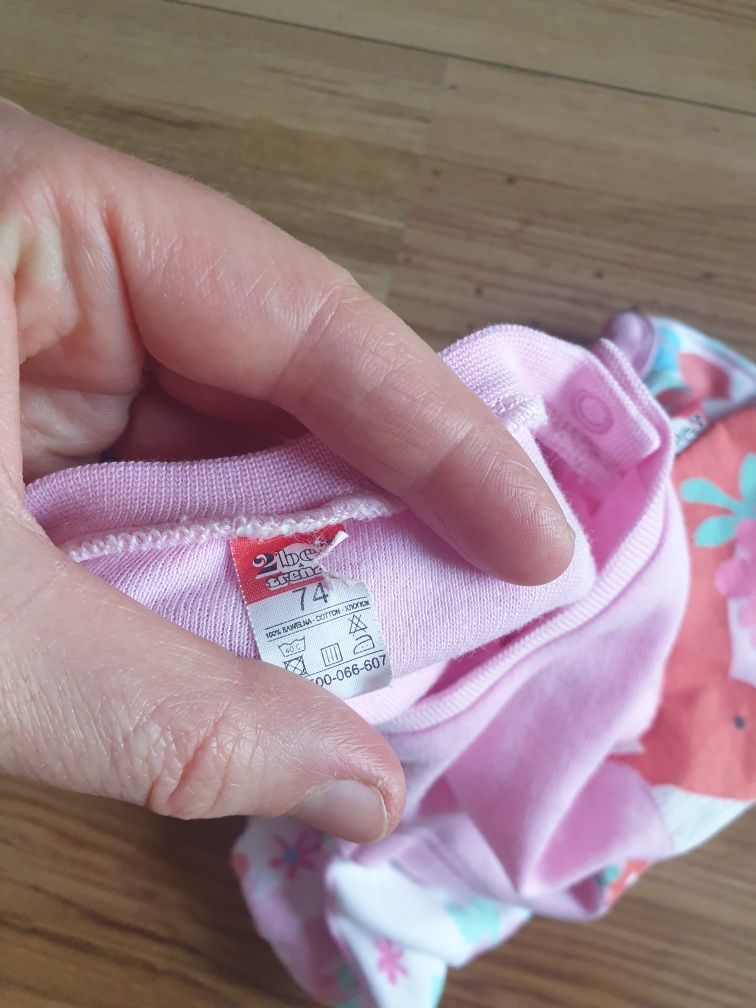 Rampers dziewczęcy lisek 74