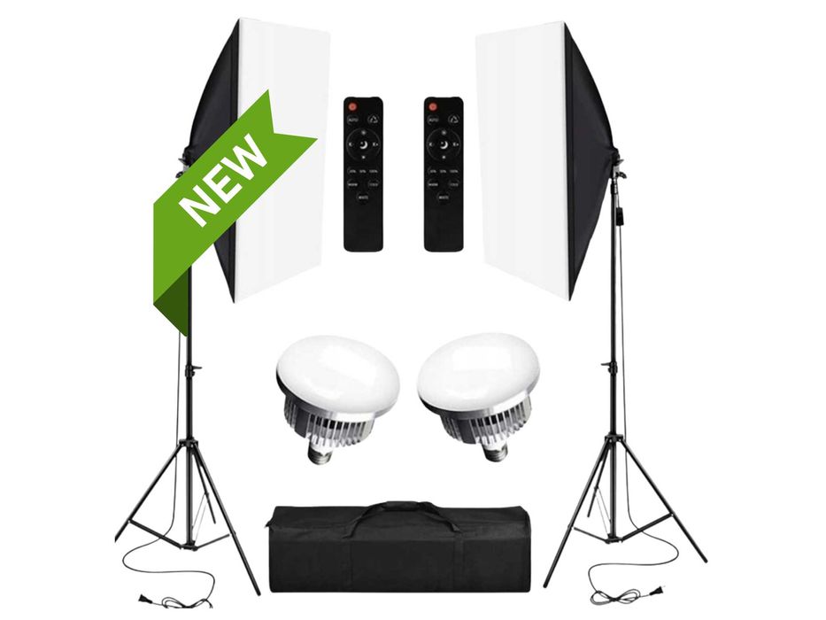 WYPRZEDAŻ 2X LAMPA STUDYJNA Fotograficzna Softbox 50x70cm Oświetlenie