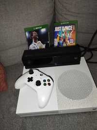 Xbox one S + Kinect + 10 gier + Pad just Dance Fifa Fortnite