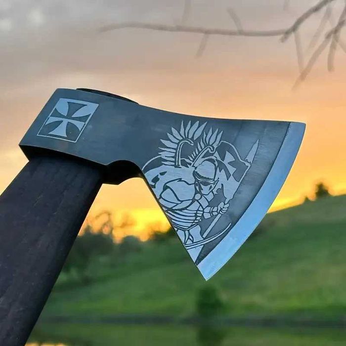 Сокира ручної роботи Польський Гусар сталь У8ГА TR5 Топор подарочный