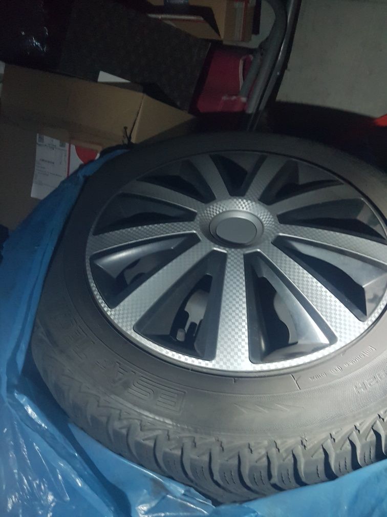 Felgi stalowe 16+kołpaki+opony zimowe 205/60R16