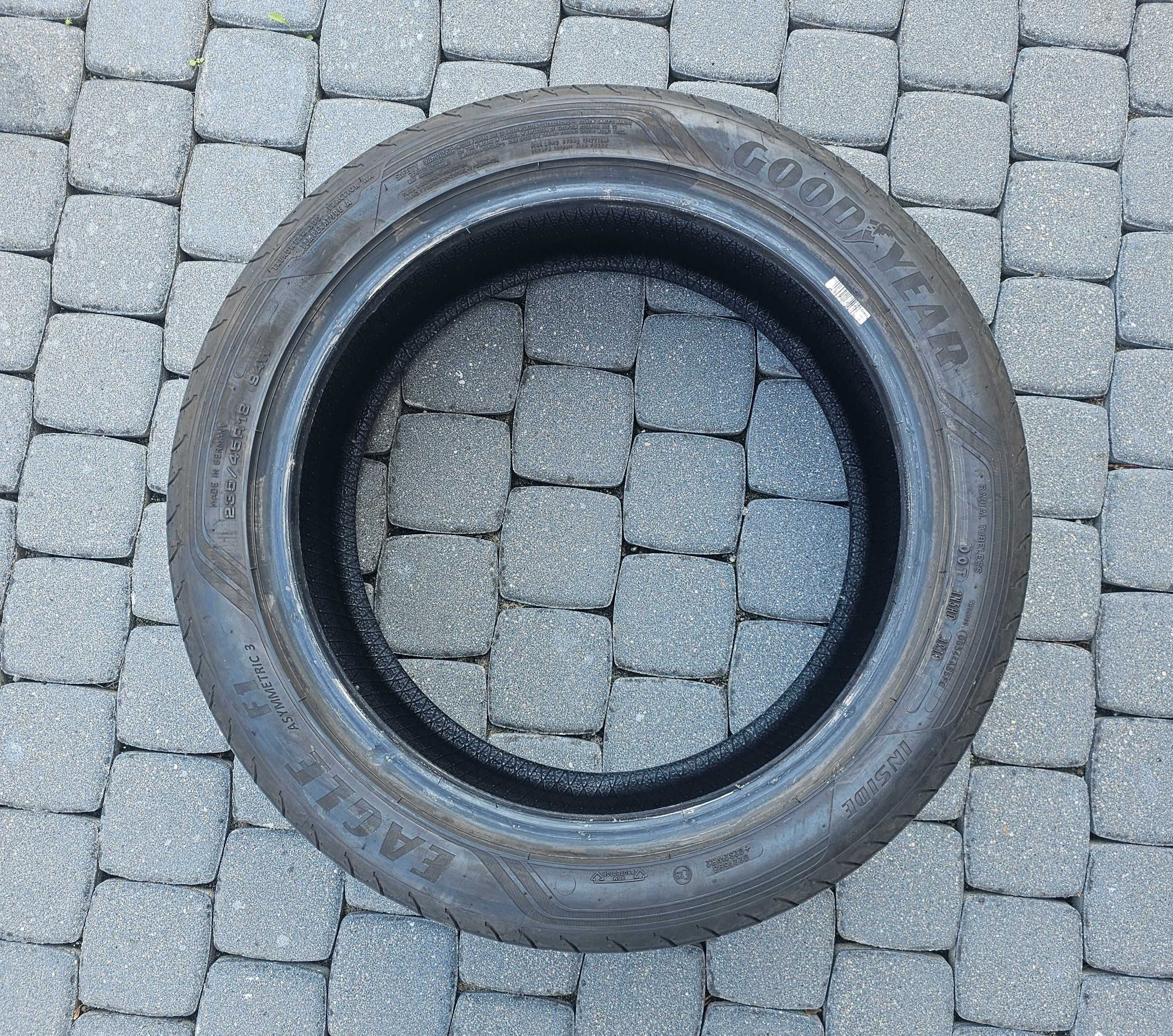235/45/18 Goodyear Eagle F1 Asymmetric 3 2024r-Przeb. 1000 km-jak nowe